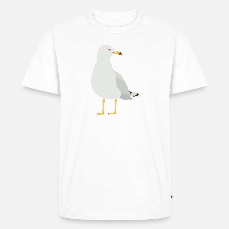 Möwe - Männer Premium Bio T-Shirt - Weiß