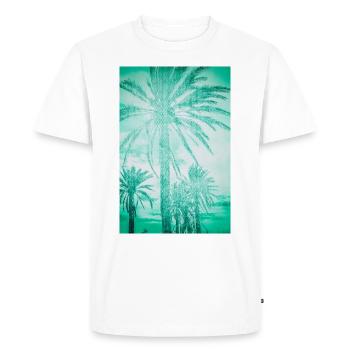 Palm Beach - Men's Premium Organic T-Shirt - white - Front - Nico (187cm)