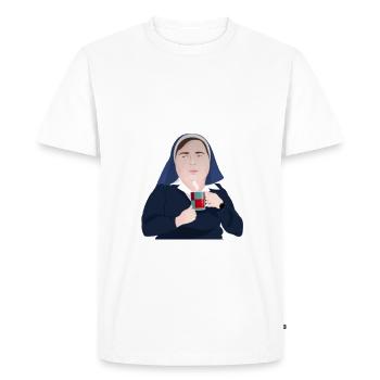 Sœur Michael Derry - T-shirt Premium bio Homme - blanc - Devant - Nico (187cm)