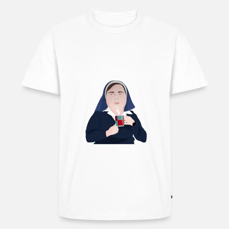 Schwester Michael Derry - Männer Premium Bio T-Shirt - Weiß