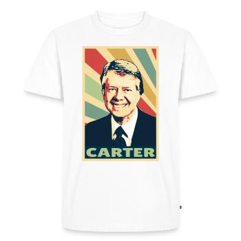 Jimmy Carter Colores vintage - T-shirt Premium bio Homme - blanc - Devant - Nico (187cm)