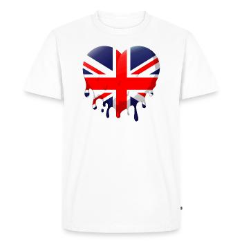 Grande-Bretagne Flag Union Jack Flag Londres Royaume-Uni - T-shirt Premium bio Homme - blanc - Devant - Nico (187cm)