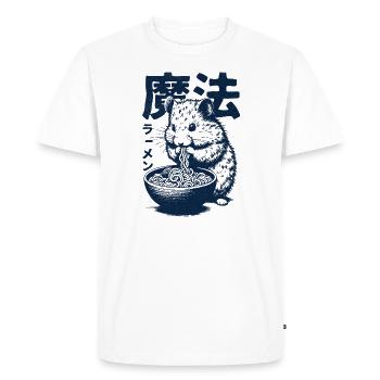 Ramen Hamster - T-shirt Premium bio Homme - blanc - Devant - Nico (187cm)