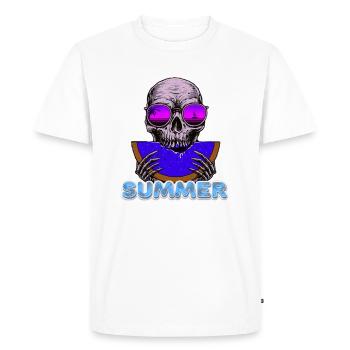 mode vacay - T-shirt Premium bio Homme - blanc - Devant - Nico (187cm)
