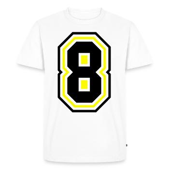 8 nombre symbole - T-shirt Premium bio Homme - blanc - Devant - Nico (187cm)