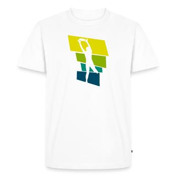 Frisbee Ultimate - T-shirt Premium bio Homme - blanc - Devant - Nico (187cm)