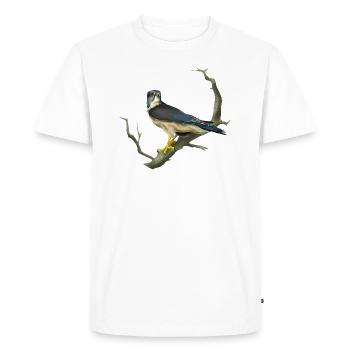 Oiseau de proie Faucon nature dessin - T-shirt Premium bio Homme - blanc - Devant - Nico (187cm)