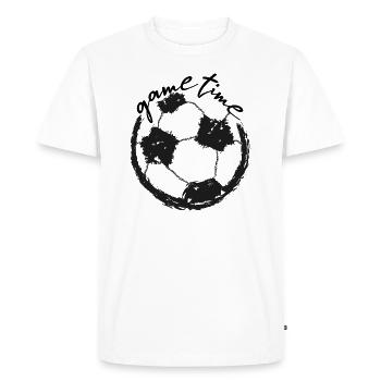 L'heure du match Football - T-shirt Premium bio Homme - blanc - Devant - Nico (187cm)