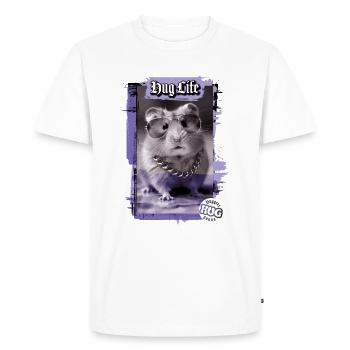 Chaînes en or rappeur hamster - T-shirt Premium bio Homme - blanc - Devant - Nico (187cm)