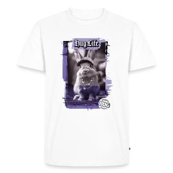 Hip Hop Bunny with Gold Chain - Men's Premium Organic T-Shirt - white - Front - Nico (187cm)