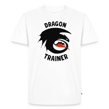 Dragons Logo Du Dragon Trainer De Krokmou - T-shirt Premium bio Homme - blanc - Devant - Nico (187cm)