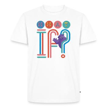 IF: What If? - Men's Premium Organic T-Shirt - white - Front - Nico (187cm)