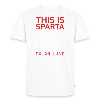"This is Sparta" de Spartan - T-shirt Premium bio Homme - blanc - Devant - Nico (187cm)