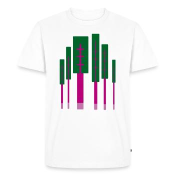 bettes - T-shirt Premium bio Homme - blanc - Devant - Nico (187cm)