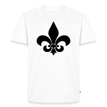 CHEMISE FLEUR DE LIS - T-shirt Premium bio Homme - blanc - Devant - Nico (187cm)