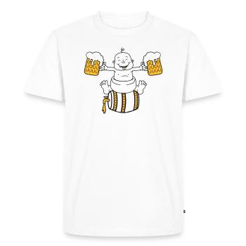 ivre, octoberfest, boire, alcool, verre, cruche, s - T-shirt Premium bio Homme - blanc - Devant - Nico (187cm)