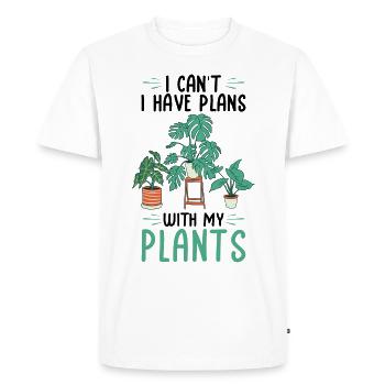 Amoureux des plantes - T-shirt Premium bio Homme - blanc - Devant - Nico (187cm)