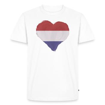 Drapeau des Pays-Bas Hollande Drapeau néerlandais - T-shirt Premium bio Homme - blanc - Devant - Nico (187cm)