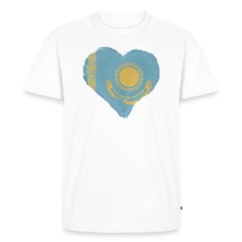 Kazakhstan Flag Kazakhstan Flag Kazakhstan - Men's Premium Organic T-Shirt - white - Front - Nico (187cm)