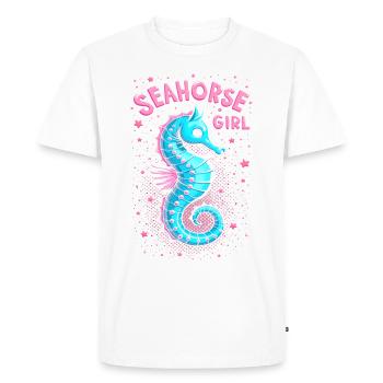 Fille hippocampe - T-shirt Premium bio Homme - blanc - Devant - Nico (187cm)