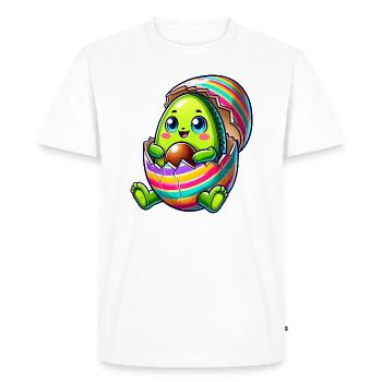 Doux avocat oeuf de Pâques dessin animé bol coloré - T-shirt Premium bio Homme - blanc - Devant - Nico (187cm)