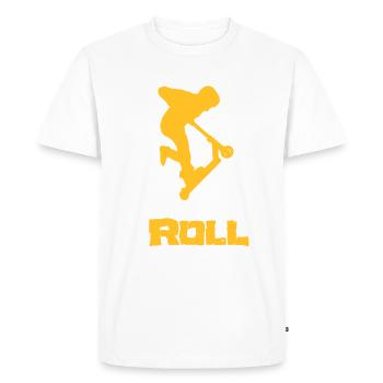 Scooter Stunt Roller Rock n Roll - T-shirt Premium bio Homme - blanc - Devant - Nico (187cm)