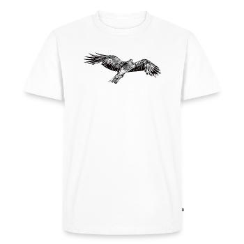 Un faucon volant élégant - T-shirt Premium bio Homme - blanc - Devant - Nico (187cm)