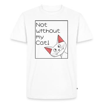 Pas sans mon chat - T-shirt Premium bio Homme - blanc - Devant - Nico (187cm)