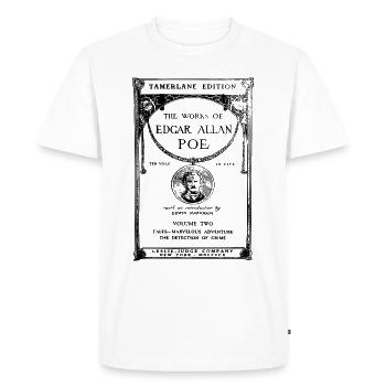 poe book cover - Men's Premium Organic T-Shirt - white - Front - Nico (187cm)