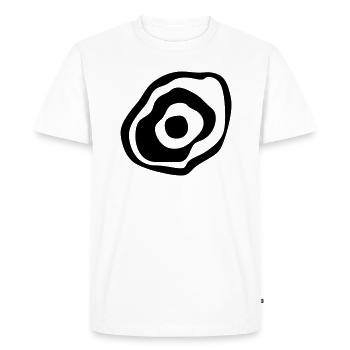 cible target ziel objetivo16 obiettivo1 - T-shirt Premium bio Homme - blanc - Devant - Nico (187cm)
