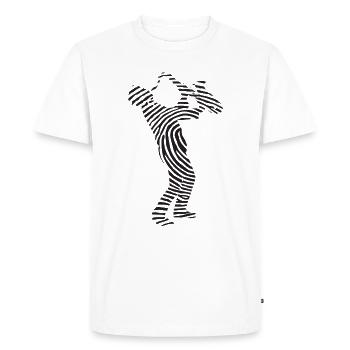 saxophone - T-shirt Premium bio Homme - blanc - Devant - Nico (187cm)