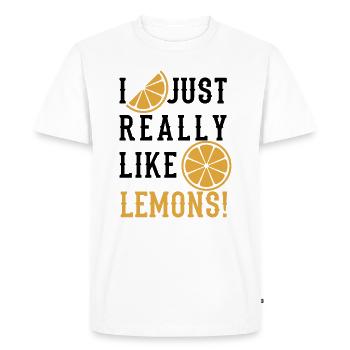 Limonade estivale aux citrons et aux agrumes - T-shirt Premium bio Homme - blanc - Devant - Nico (187cm)