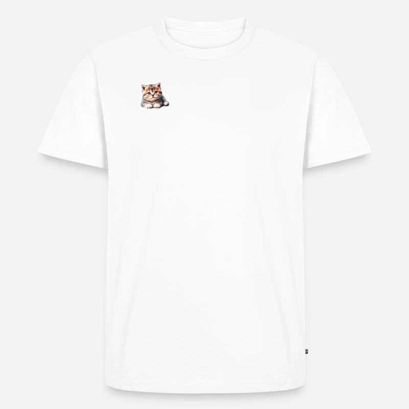 Süßes Kätzchen Polygon - Männer Premium Bio T-Shirt - undefined