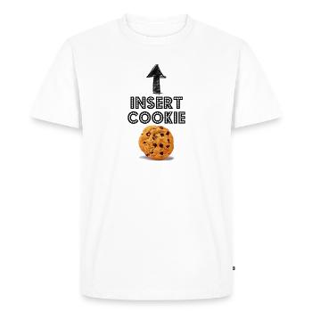 Insérer une chemise à biscuits - T-shirt Premium bio Homme - blanc - Devant - Nico (187cm)