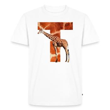 girafe t - T-shirt Premium bio Homme - blanc - Devant - Nico (187cm)