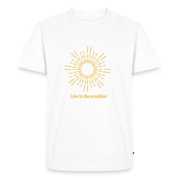Sun - live in the sunshine - Men's Premium Organic T-Shirt - white - Front - Nico (187cm)