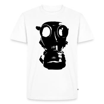 gas mask, skull, skull, protection, - Men's Premium Organic T-Shirt - white - Front - Nico (187cm)