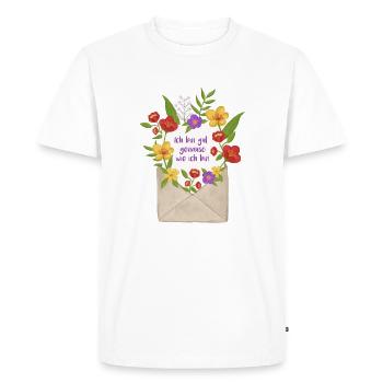 Love Letter to Myself Message - Men's Premium Organic T-Shirt - white - Front - Nico (187cm)
