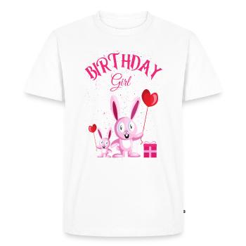 Fille d’anniversaire | Femmes de fille d’anniversaire - T-shirt Premium bio Homme - blanc - Devant - Nico (187cm)