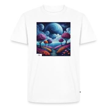 Chemin de l’harmonie paysage onirique - T-shirt Premium bio Homme - blanc - Devant - Nico (187cm)