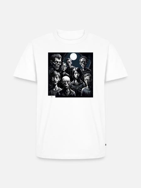 Monster Menschen Porträt - Männer Premium Bio T-Shirt - Weiß