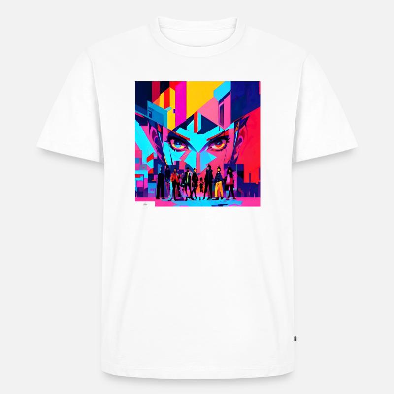 Freunde mit digitalem Blick - Männer Premium Bio T-Shirt - Weiß