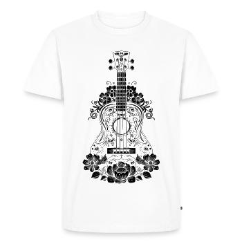 Ukulélé - T-shirt Premium bio Homme - blanc - Devant - Nico (187cm)