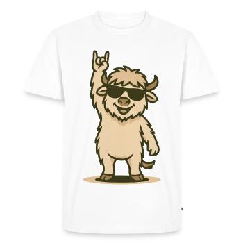 Rock’n’Yak Bébé - T-shirt Premium bio Homme - blanc - Devant - Nico (187cm)
