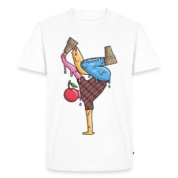 Breakdance Danse de la glace Breakdancer Breakdance - T-shirt Premium bio Homme - blanc - Devant - Nico (187cm)