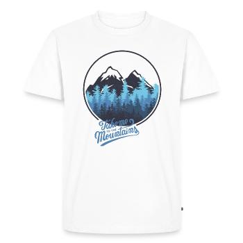 Take me to the mountains - mountain - Men's Premium Organic T-Shirt - white - Front - Nico (187cm)