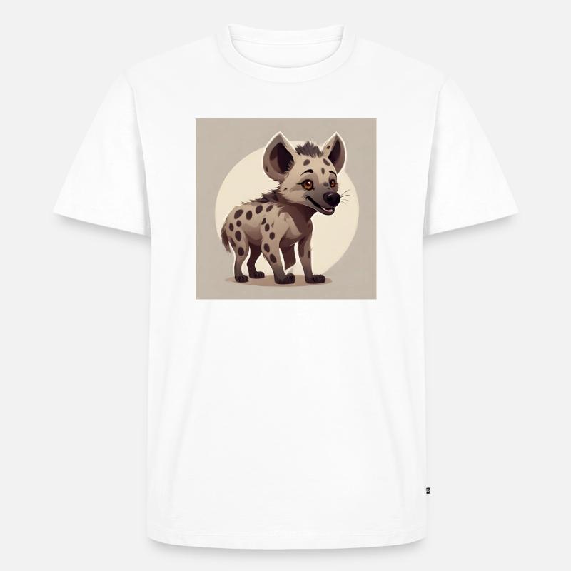 Kleine Hyäne - Männer Premium Bio T-Shirt - Weiß