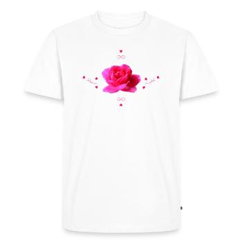 Rose - T-shirt Premium bio Homme - blanc - Devant - Nico (187cm)