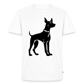Chien Doberman - T-shirt Premium bio Homme - blanc - Devant - Nico (187cm)