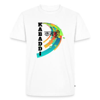 Kabaddi - T-shirt Premium bio Homme - blanc - Devant - Nico (187cm)